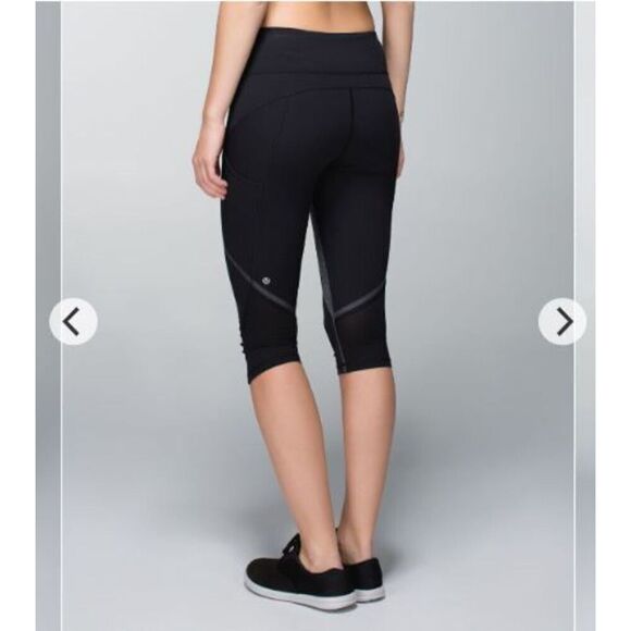 Lululemon Hop To It Crop *Full-On Luxtreme Black / Heathered Black 6 - Picture 2 of 12